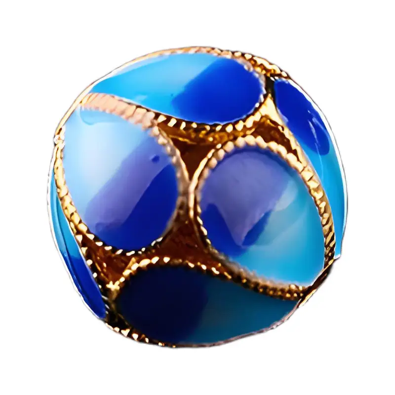 Red Lotus Burned Blue Wen Play Beads 10mm - Image 11