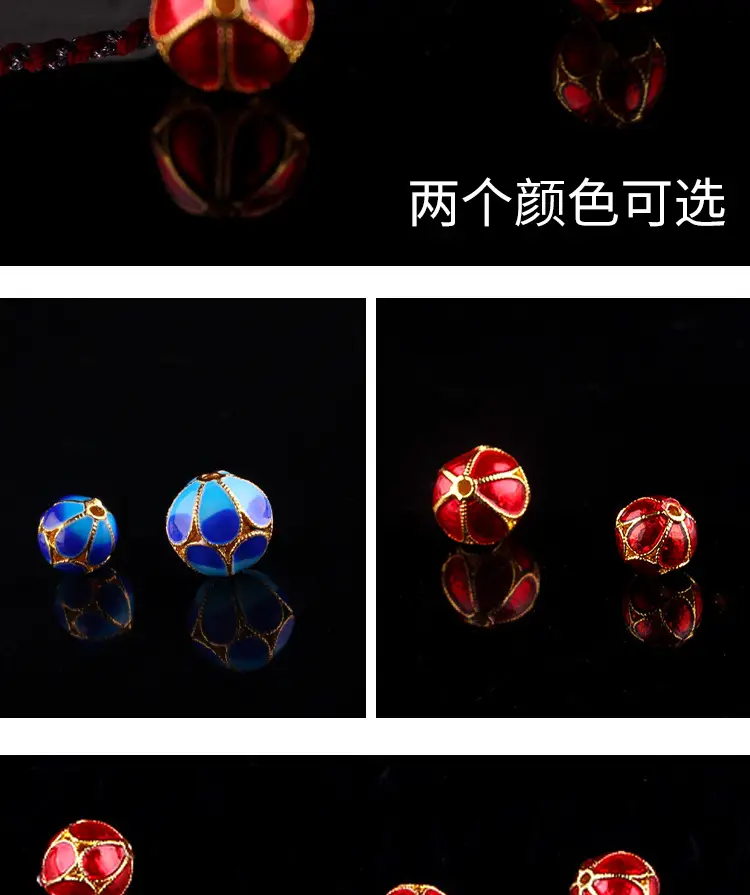 Red Lotus Burned Blue Wen Play Beads 10mm — feature 4