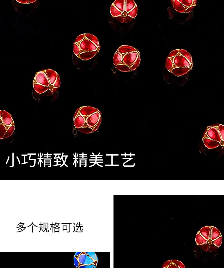 Red Lotus Burned Blue Wen Play Beads 10mm — feature 5
