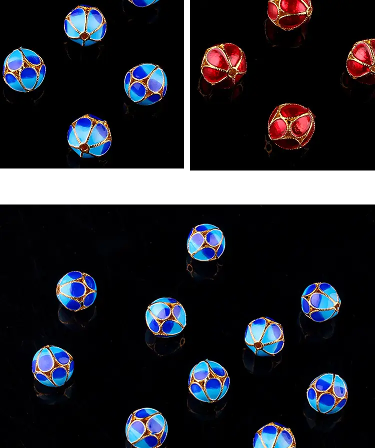 Red Lotus Burned Blue Wen Play Beads 10mm — feature 6