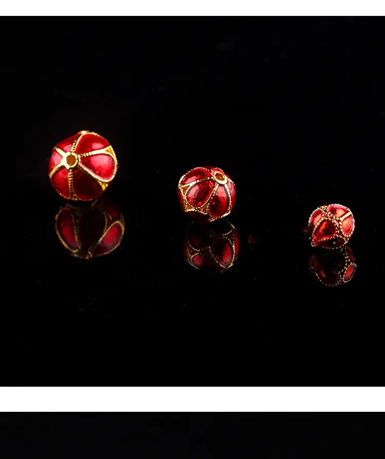 Red Lotus Burned Blue Wen Play Beads 10mm — feature 9