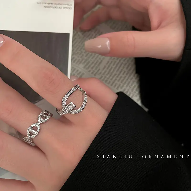 Women's Zircon Pig Nose Ring High-End Fashion 2025 - Image 4