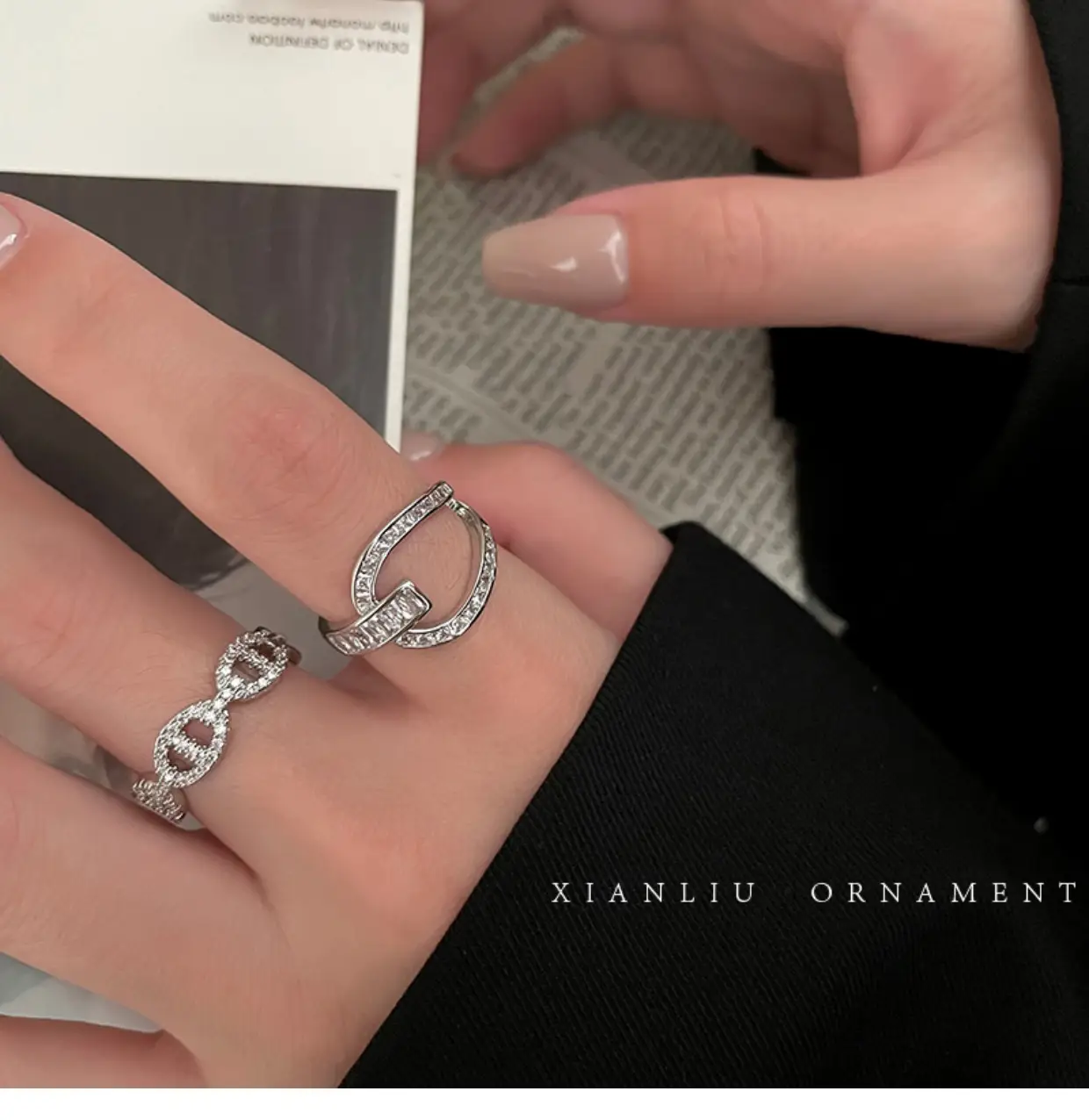 Women's Zircon Pig Nose Ring High-End Fashion 2025 — feature 34