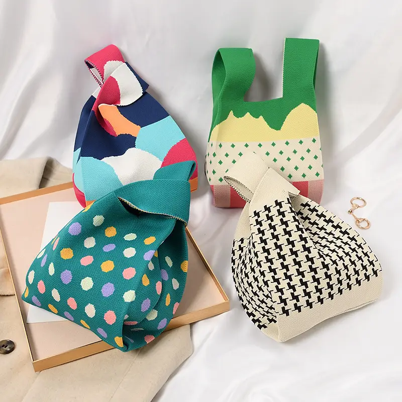 Women's Knitted Polka Dot Vest Bag Large Capacity - Image 29