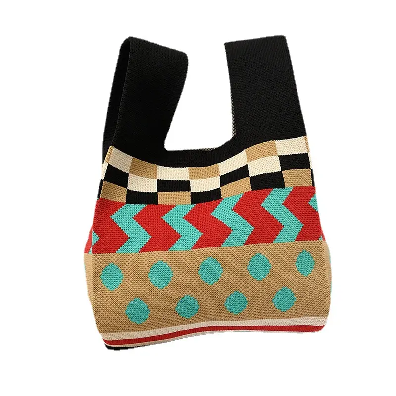 Women's Knitted Polka Dot Vest Bag Large Capacity - Image 32