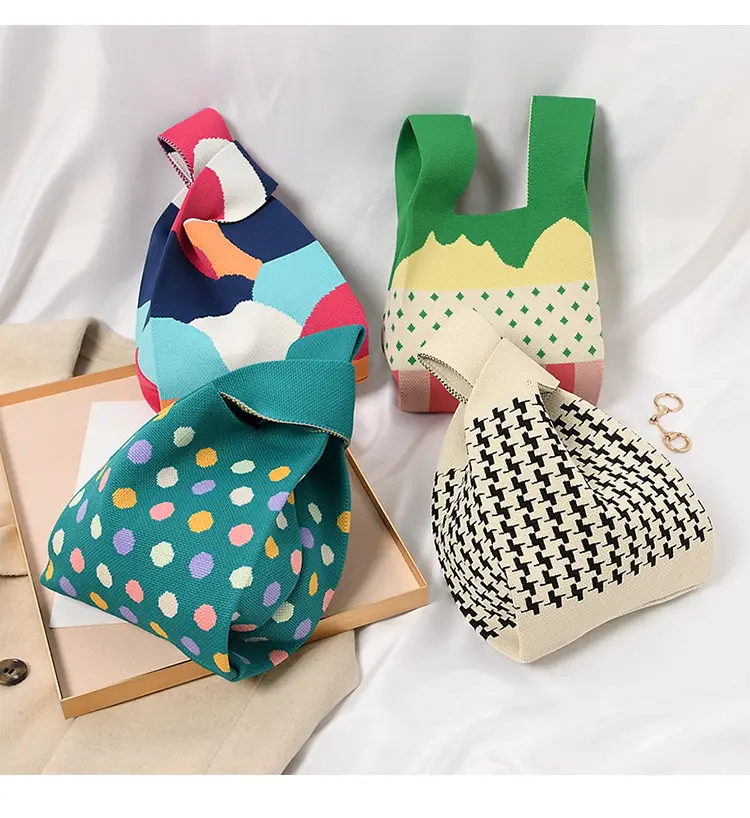 Women's Knitted Polka Dot Vest Bag Large Capacity — feature 4