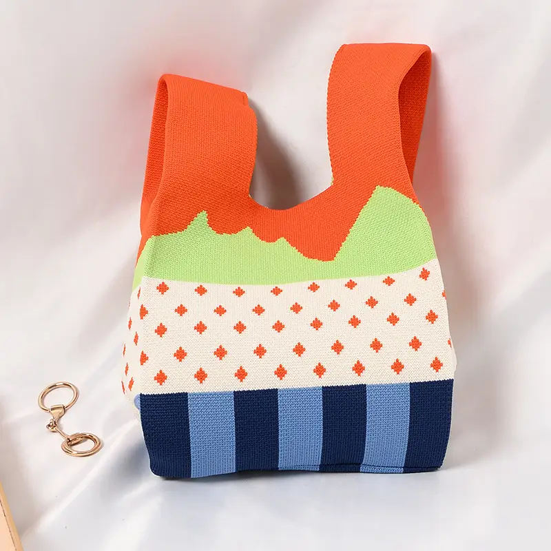 Women's Knitted Polka Dot Vest Bag Large Capacity - Image 13