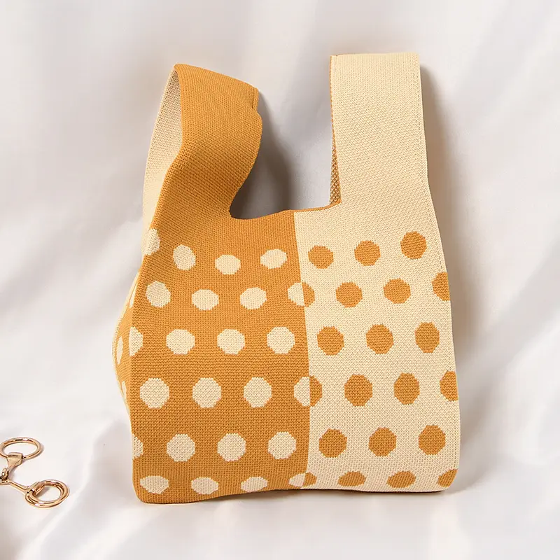Women's Knitted Polka Dot Vest Bag Large Capacity - Image 18