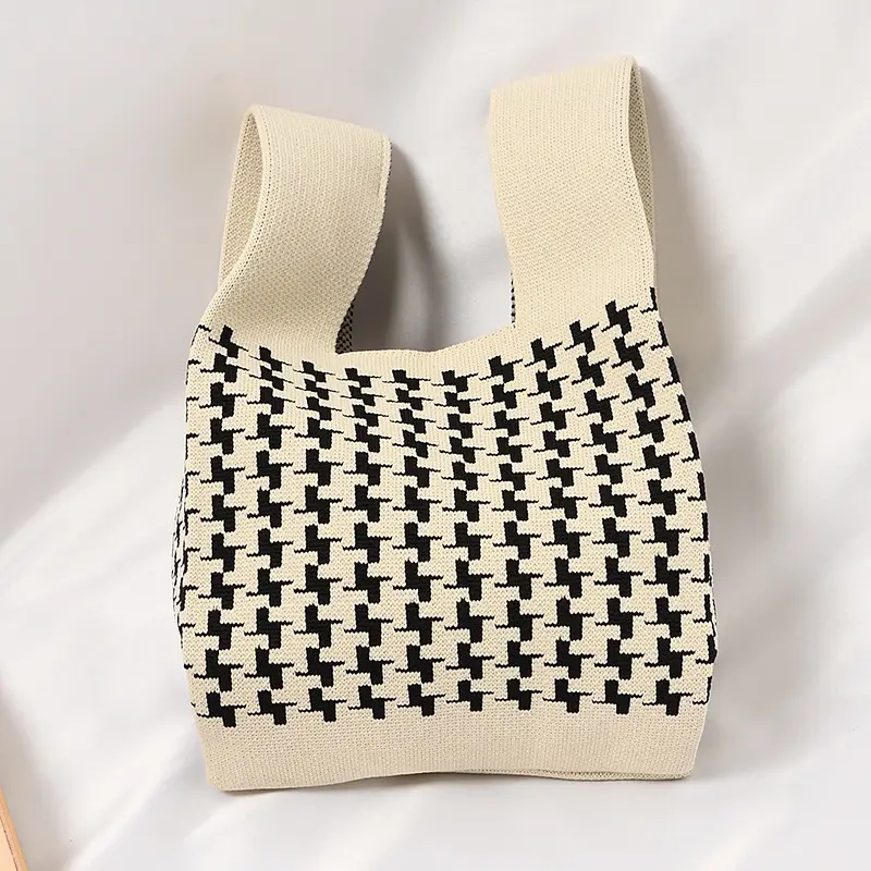 Women's Knitted Polka Dot Vest Bag Large Capacity - Image 22