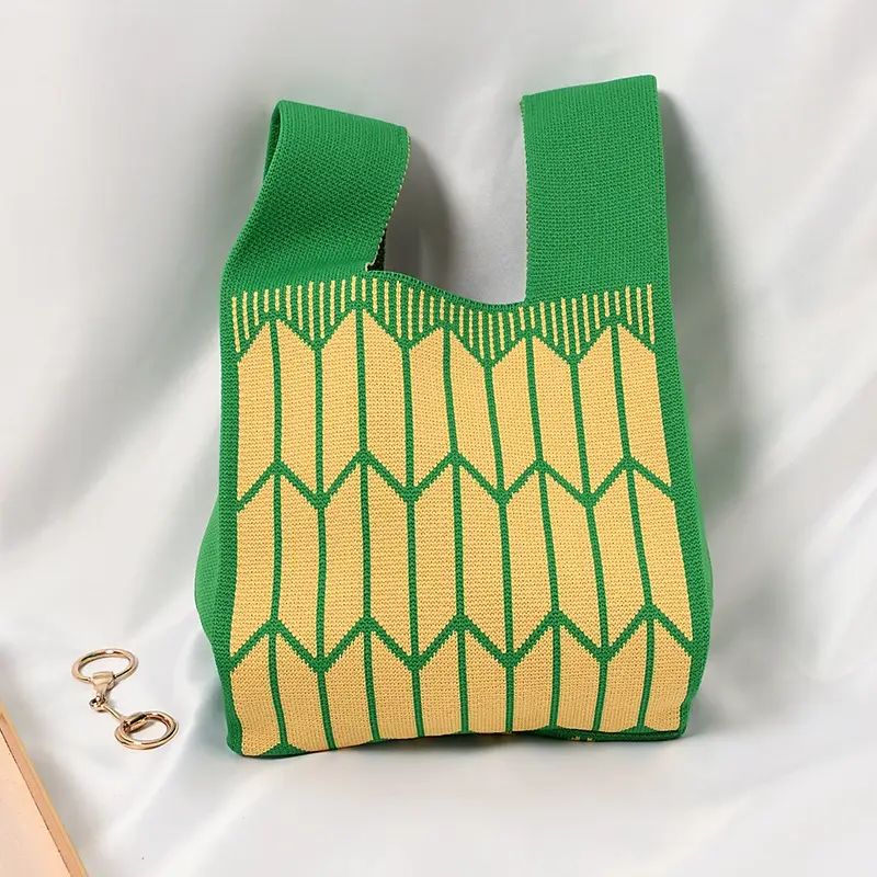 Women's Knitted Polka Dot Vest Bag Large Capacity - Image 23