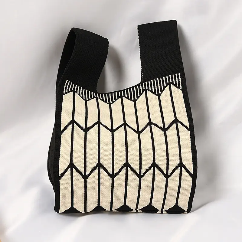 Women's Knitted Polka Dot Vest Bag Large Capacity - Image 25