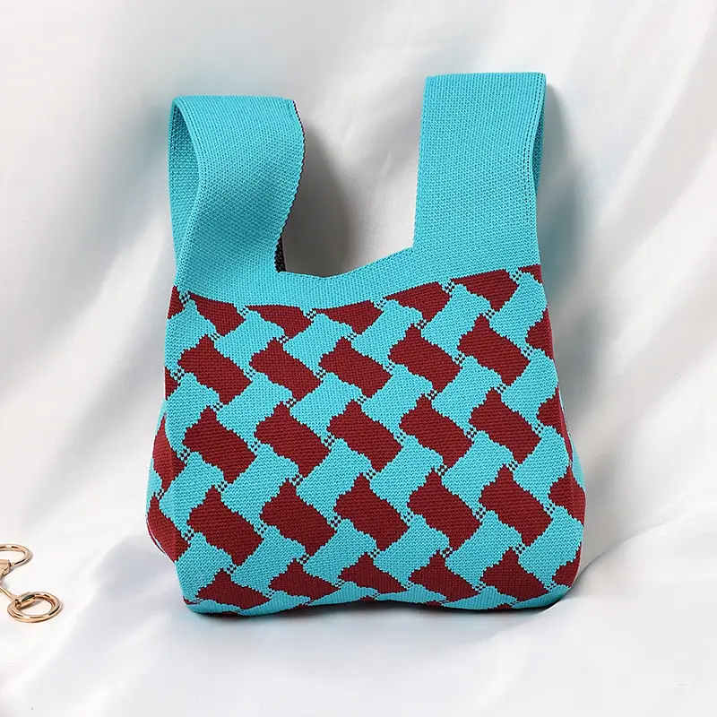 Women's Knitted Polka Dot Vest Bag Large Capacity - Image 5