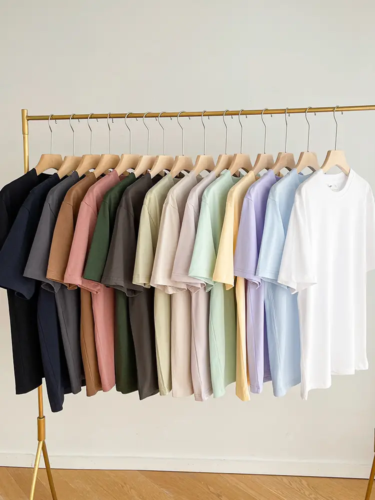 240g Heavyweight Cotton T-Shirt Men Women 2025 New Pair - Image 13