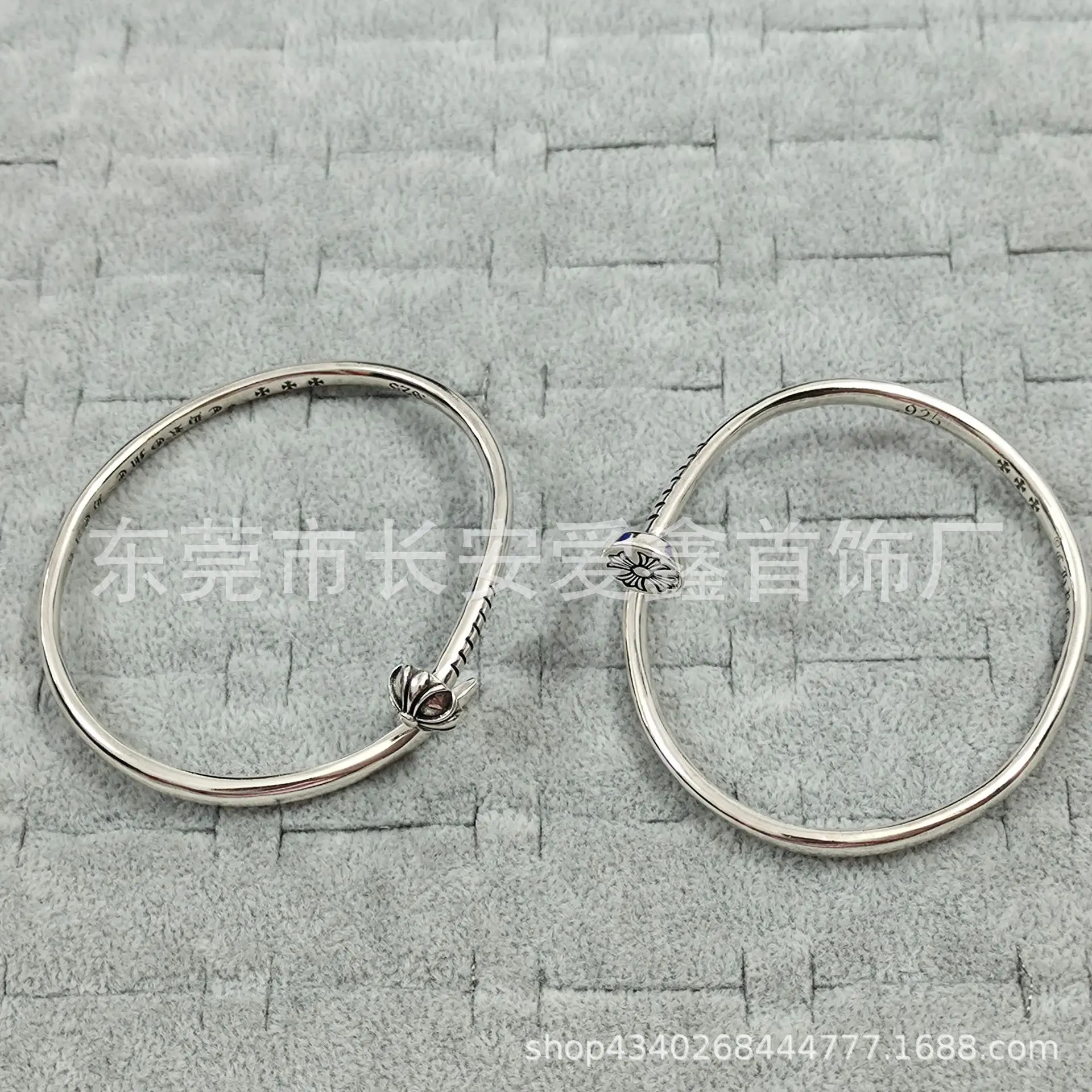 Silver Cross Nail Opening Bracelet for Men Women - Image 5