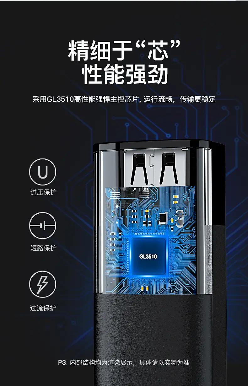 Cross-border USB 3.0 Hub 4-Port Laptop Dock Station — feature 6