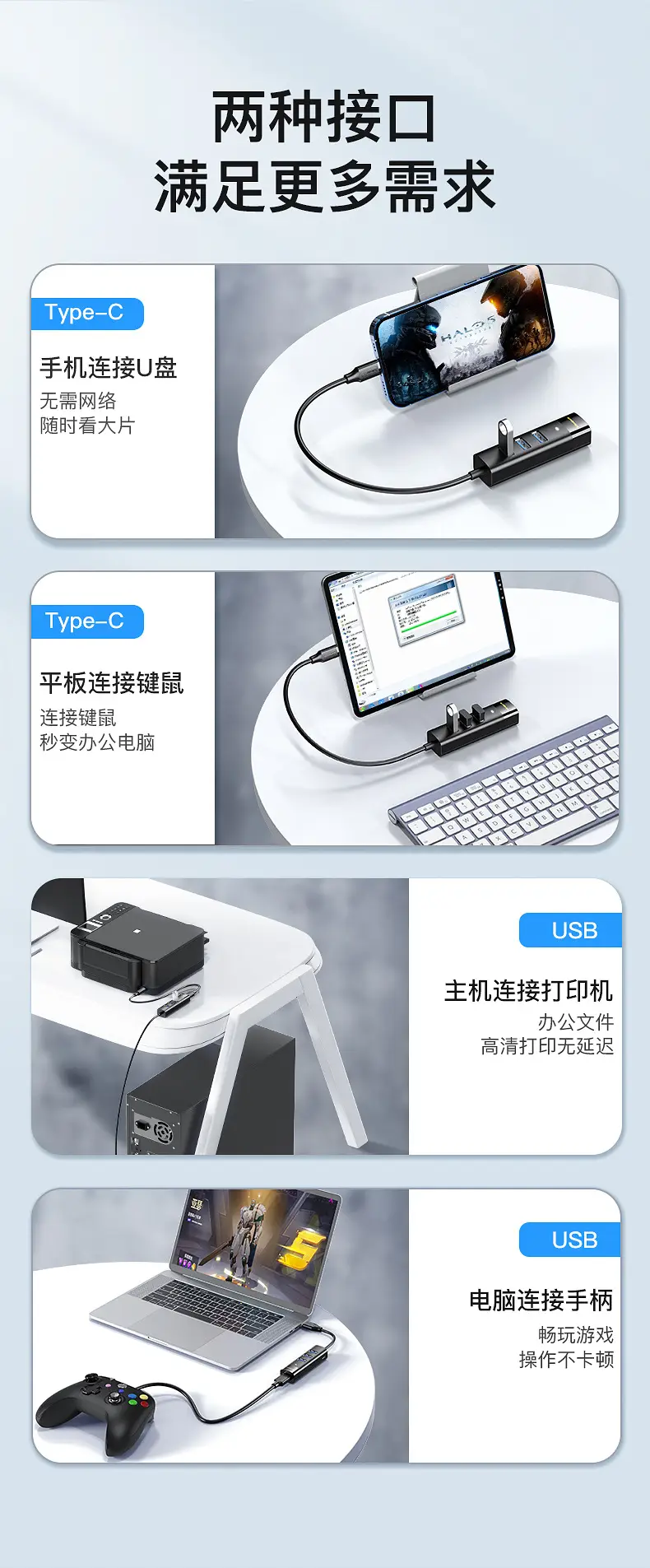 Cross-border USB 3.0 Hub 4-Port Laptop Dock Station — feature 8