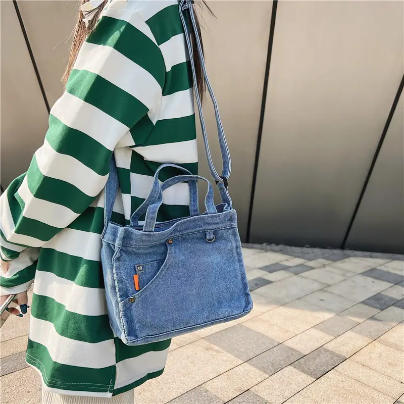 Denim Square Bag for Women 2023 Spring Mobile Phone Bag - Image 3