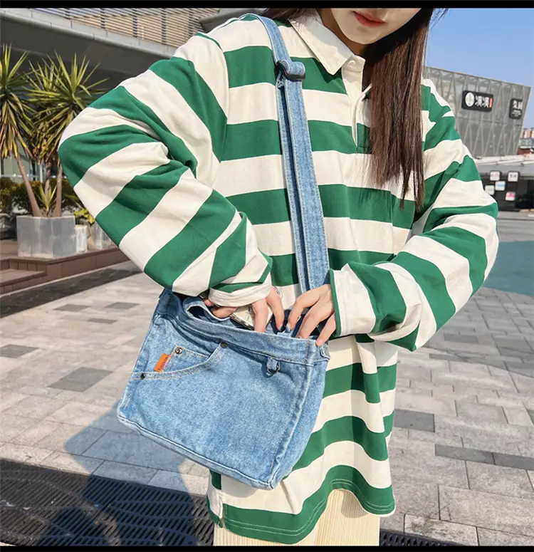 Denim Square Bag for Women 2023 Spring Mobile Phone Bag — feature 10