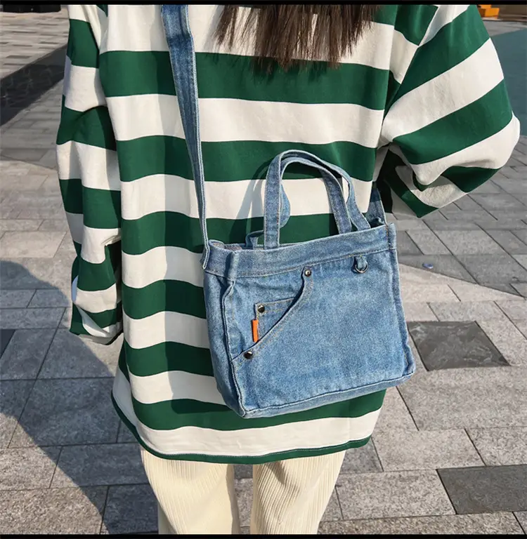 Denim Square Bag for Women 2023 Spring Mobile Phone Bag — feature 12