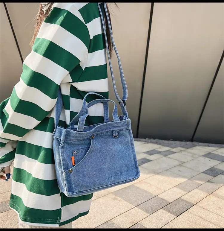 Denim Square Bag for Women 2023 Spring Mobile Phone Bag — feature 14