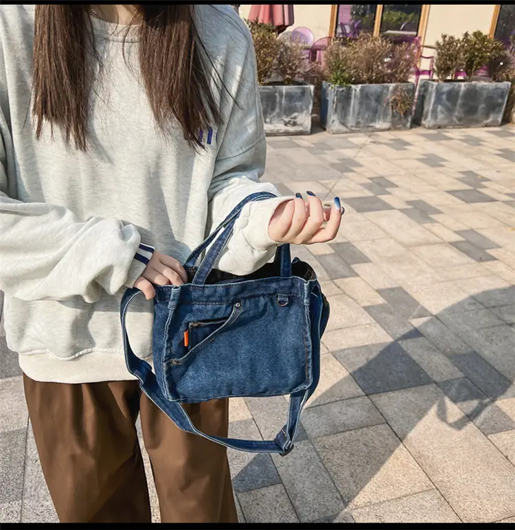 Denim Square Bag for Women 2023 Spring Mobile Phone Bag — feature 15