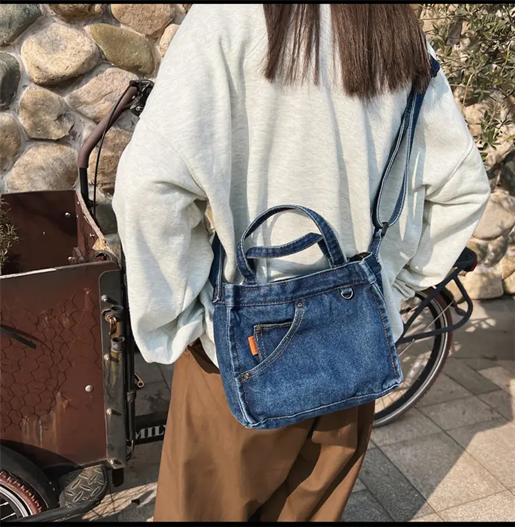 Denim Square Bag for Women 2023 Spring Mobile Phone Bag — feature 18