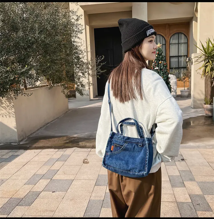Denim Square Bag for Women 2023 Spring Mobile Phone Bag — feature 19