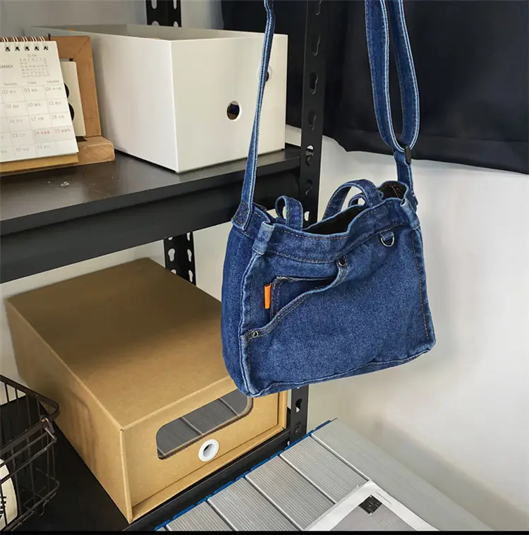 Denim Square Bag for Women 2023 Spring Mobile Phone Bag — feature 24