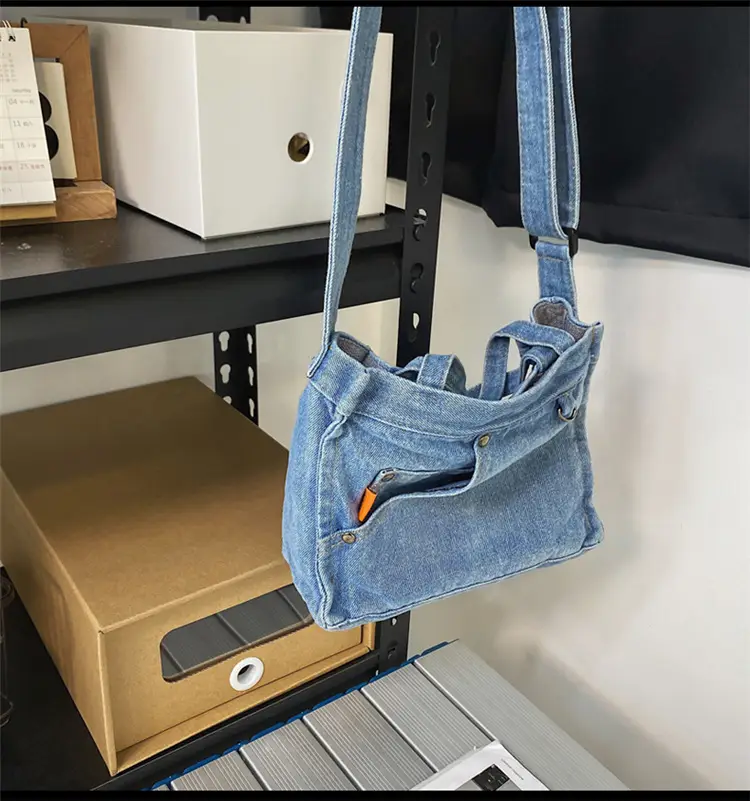 Denim Square Bag for Women 2023 Spring Mobile Phone Bag — feature 26