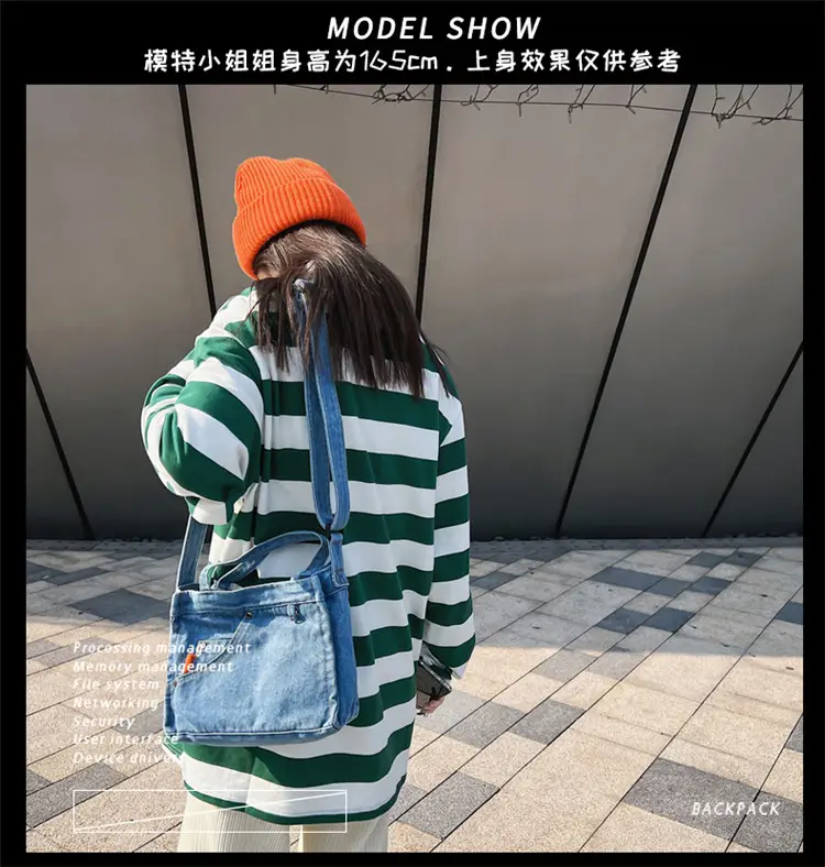 Denim Square Bag for Women 2023 Spring Mobile Phone Bag — feature 6