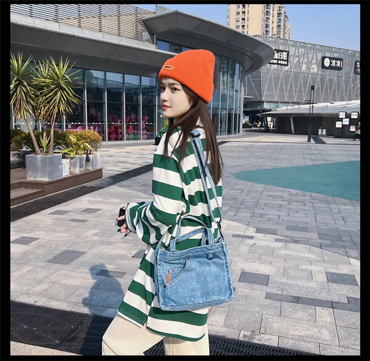 Denim Square Bag for Women 2023 Spring Mobile Phone Bag — feature 7