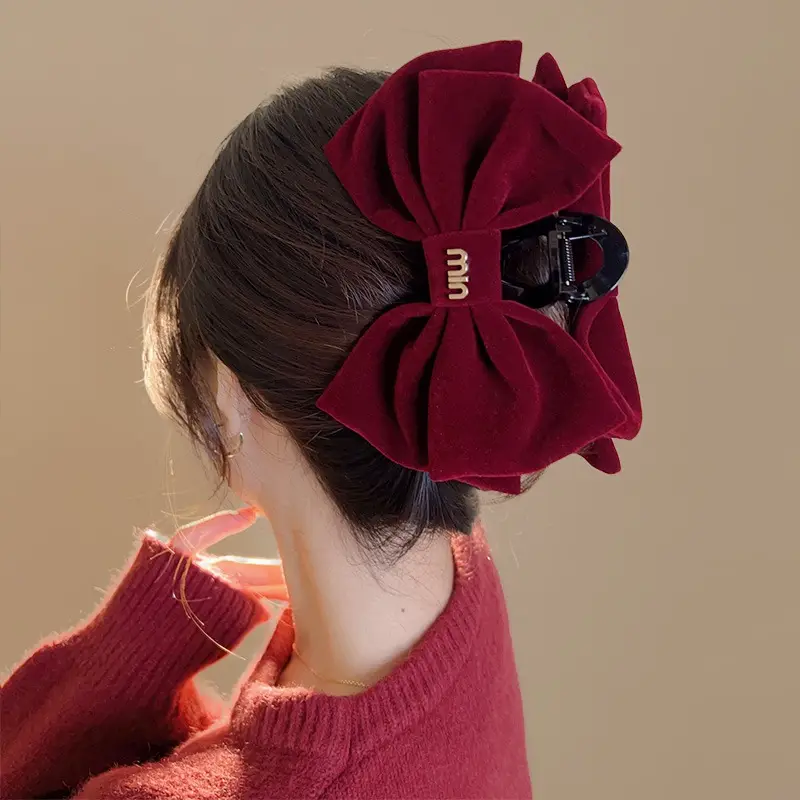New Year Red Escape Princess Hairpin with Black Double-Sided Clip - Image 3