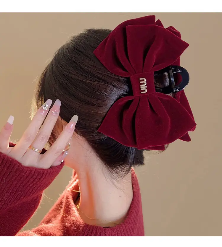 New Year Red Escape Princess Hairpin with Black Double-Sided Clip — feature 12