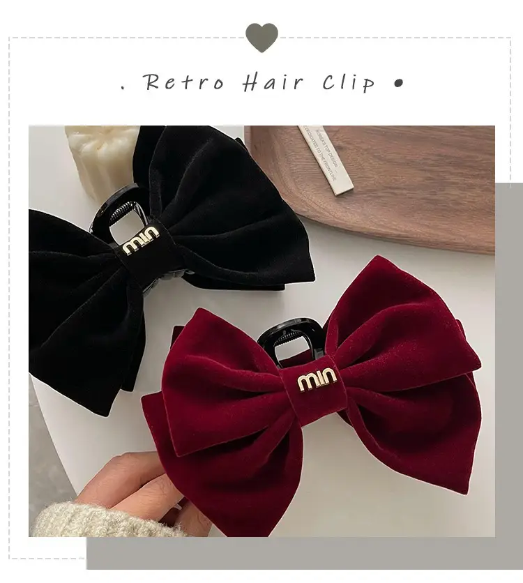 New Year Red Escape Princess Hairpin with Black Double-Sided Clip — feature 5