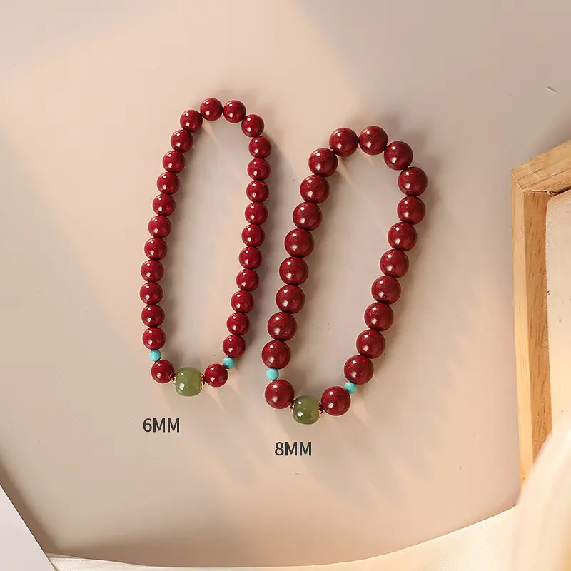 Elegant Cinnabar Transfer Bracelet for Women
