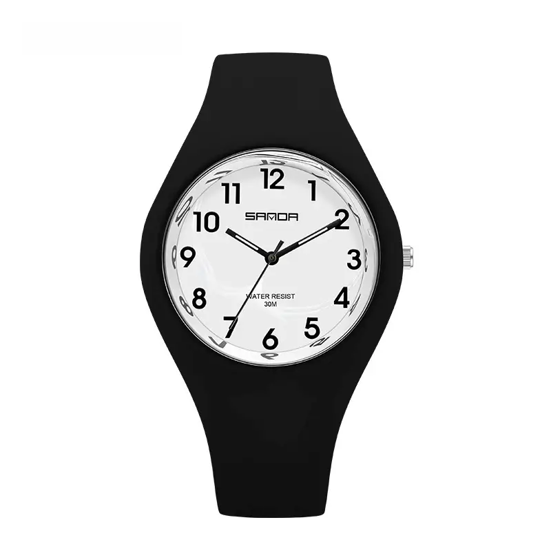 Sanda Digital Watch Black Orange Teen Watch