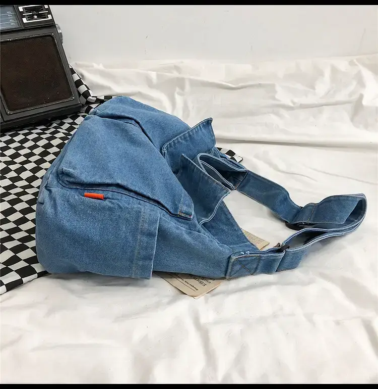 Denim Shoulder Bag Women Large Capacity Korean Style — feature 26