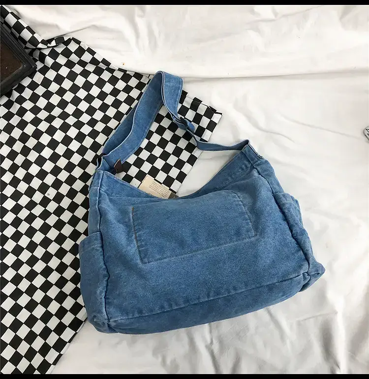 Denim Shoulder Bag Women Large Capacity Korean Style — feature 27