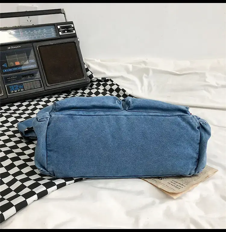 Denim Shoulder Bag Women Large Capacity Korean Style — feature 28
