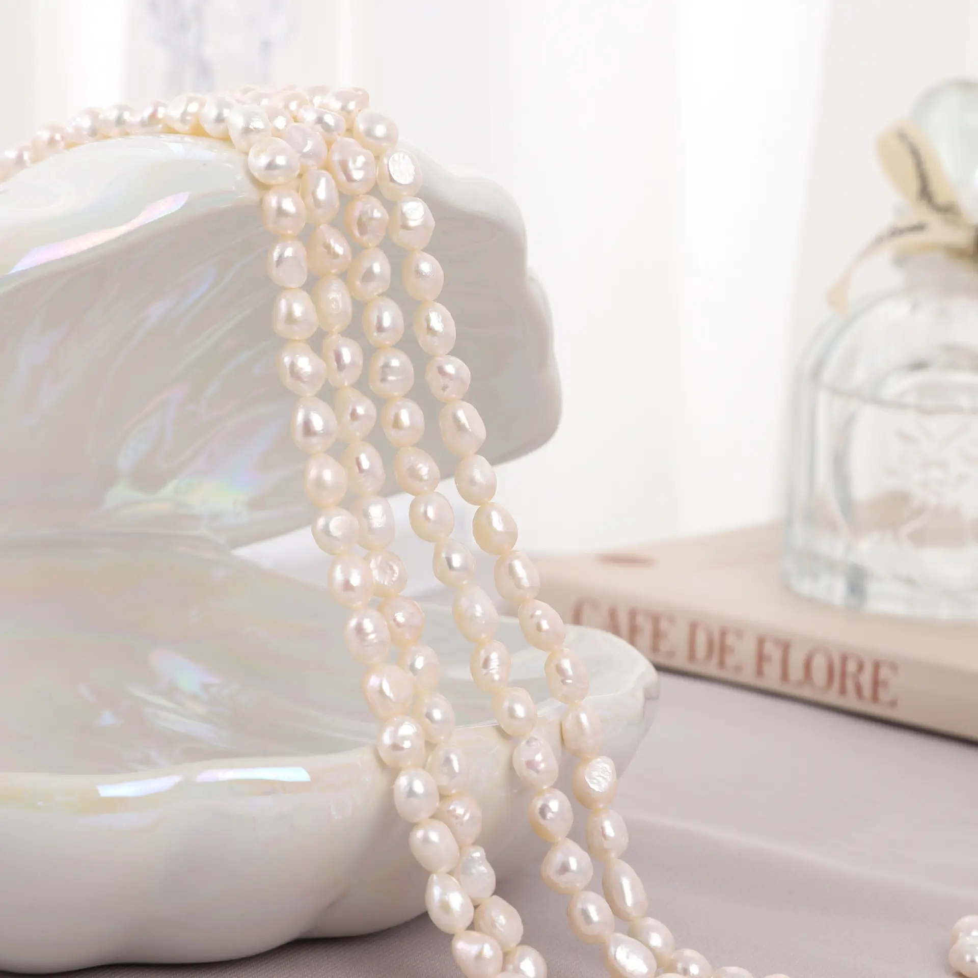 7mm Natural Freshwater Pearl Pearl Necklace Set