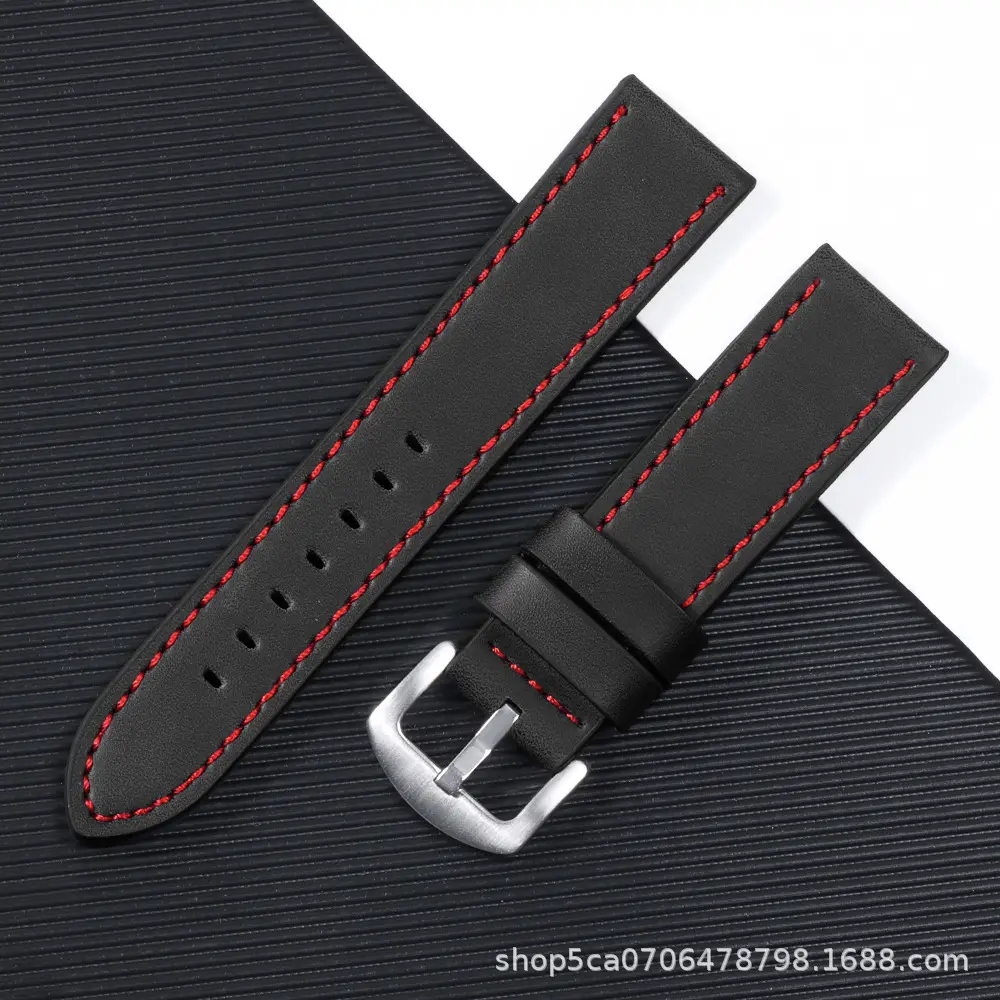 2023 Huawei Cut Edge Strap Unisex 18mm20mm22mm24mm Square Silver Buckle - Image 11