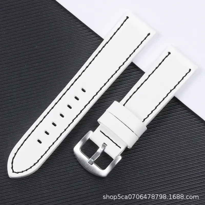 2023 Huawei Cut Edge Strap Unisex 18mm20mm22mm24mm Square Silver Buckle