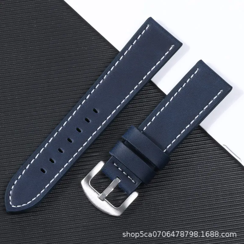 2023 Huawei Cut Edge Strap Unisex 18mm20mm22mm24mm Square Silver Buckle - Image 4