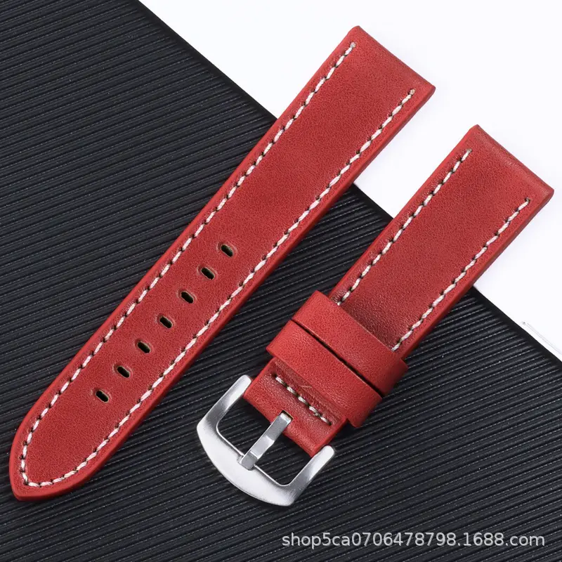 2023 Huawei Cut Edge Strap Unisex 18mm20mm22mm24mm Square Silver Buckle - Image 5