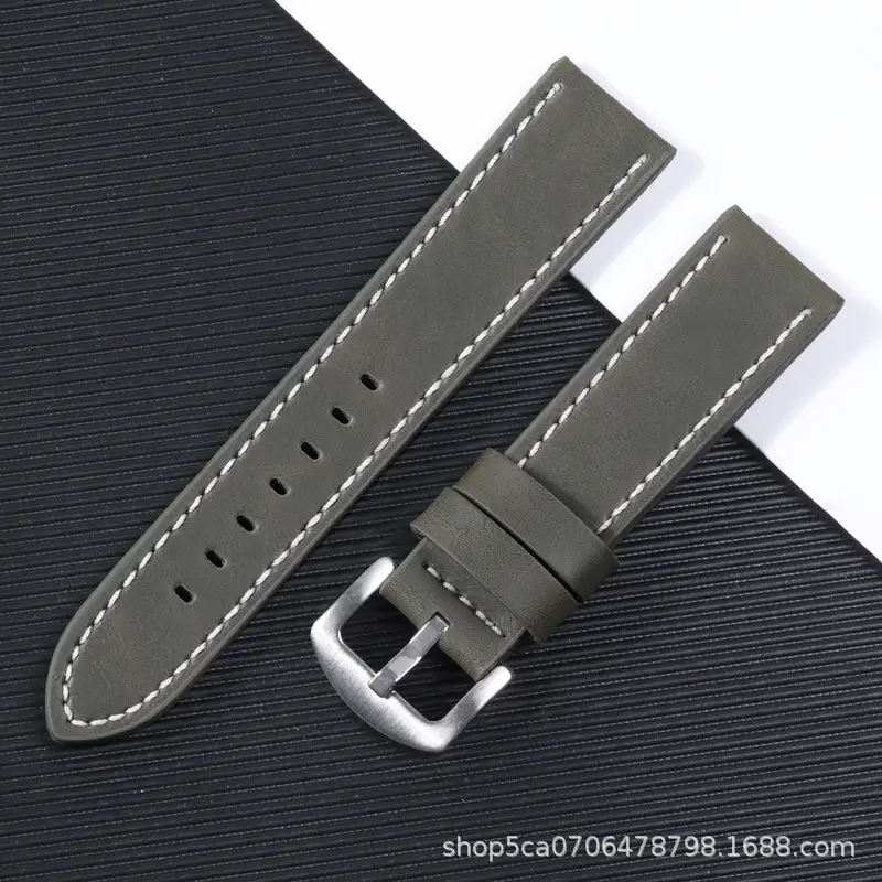 2023 Huawei Cut Edge Strap Unisex 18mm20mm22mm24mm Square Silver Buckle - Image 6
