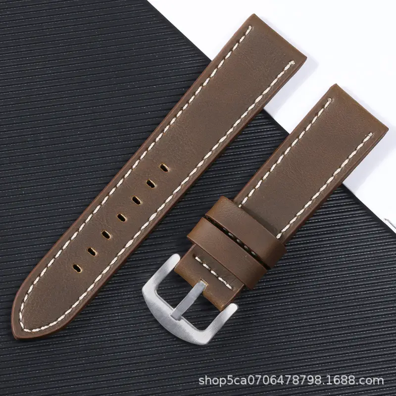 2023 Huawei Cut Edge Strap Unisex 18mm20mm22mm24mm Square Silver Buckle - Image 7