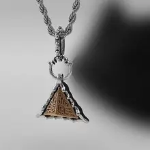 Men's English Letter Ring Necklace with "ROAD" & "RUN" Design — feature 5