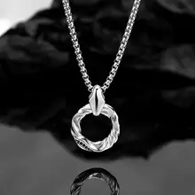 Men's English Letter Ring Necklace with "ROAD" & "RUN" Design — feature 6