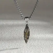 Men's English Letter Ring Necklace with "ROAD" & "RUN" Design — feature 8