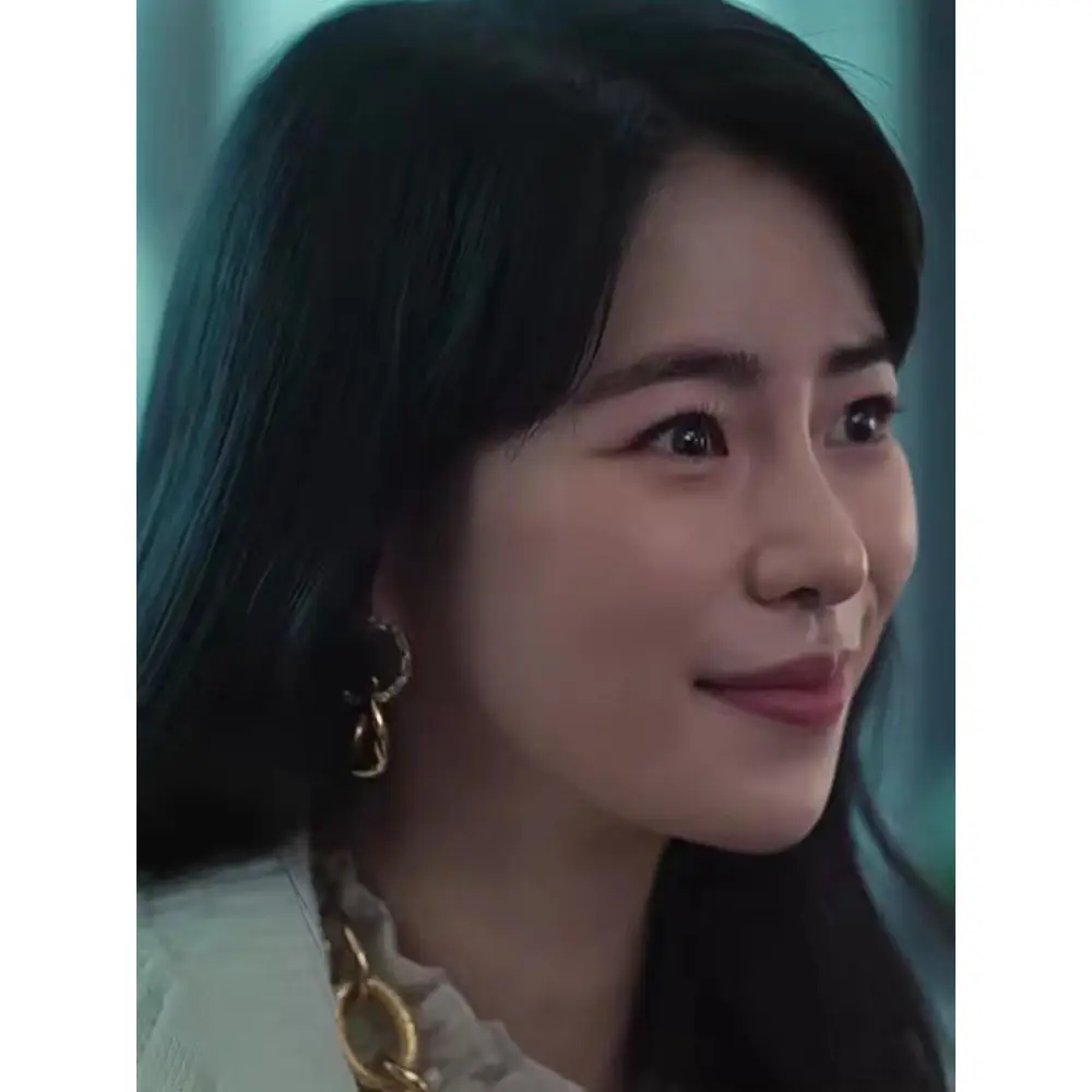 Dark Glory Park Yeon-Jin Rhinestone Hoop Earrings Light Luxury High-End Fashion - Image 2